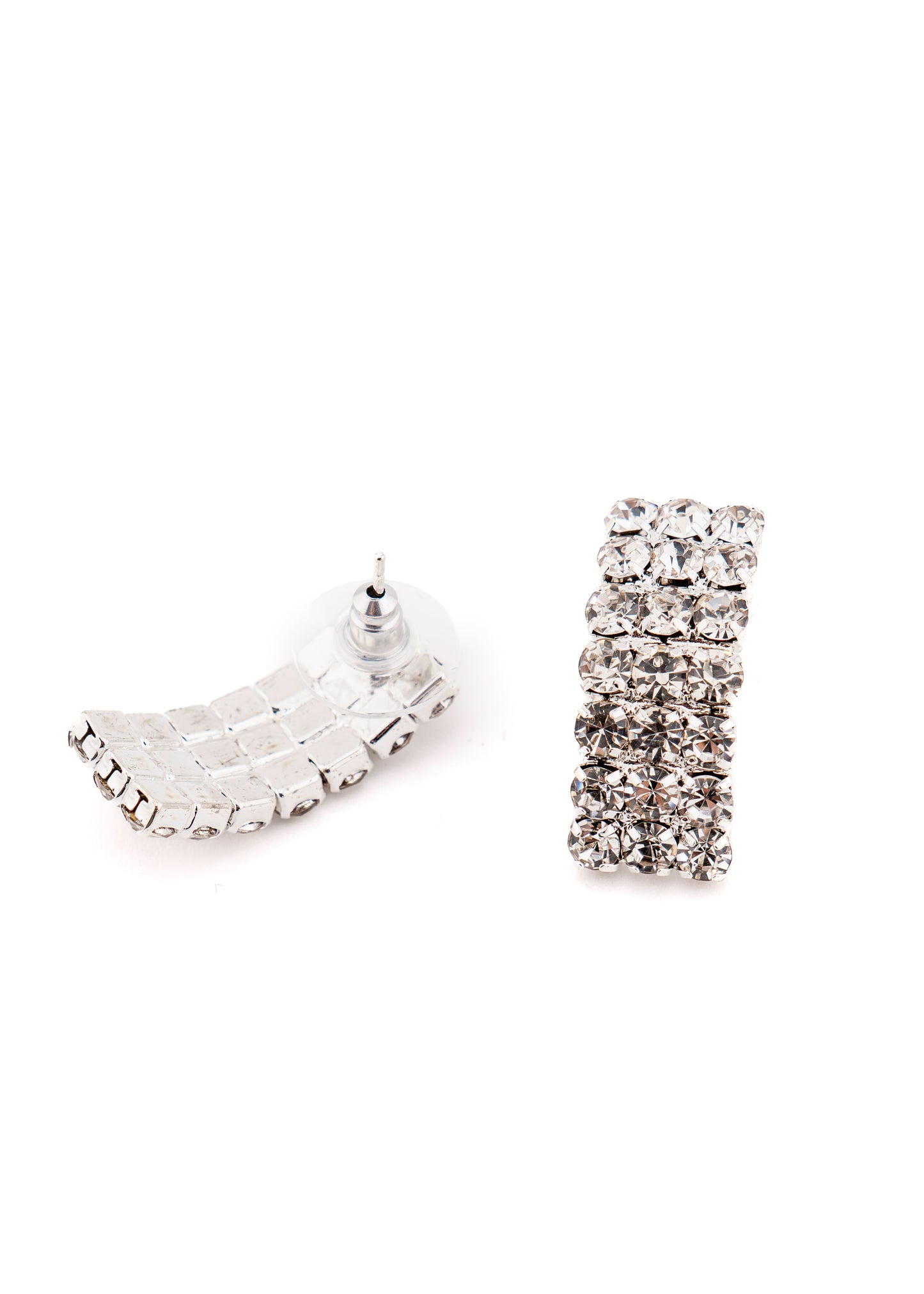 Crystal Bar Cluster Stud Earrings