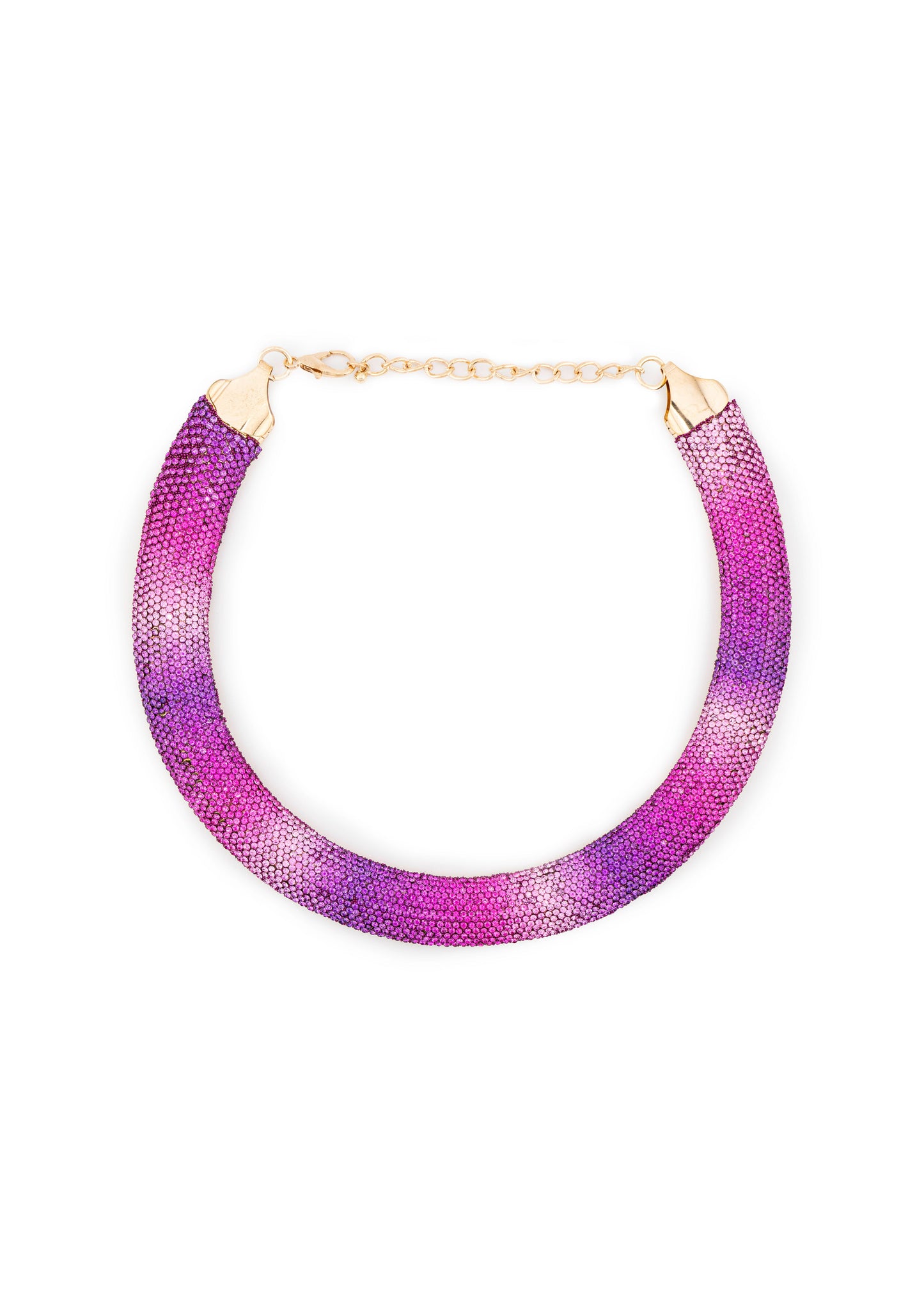 Pink Multi Crystal Bib Necklace