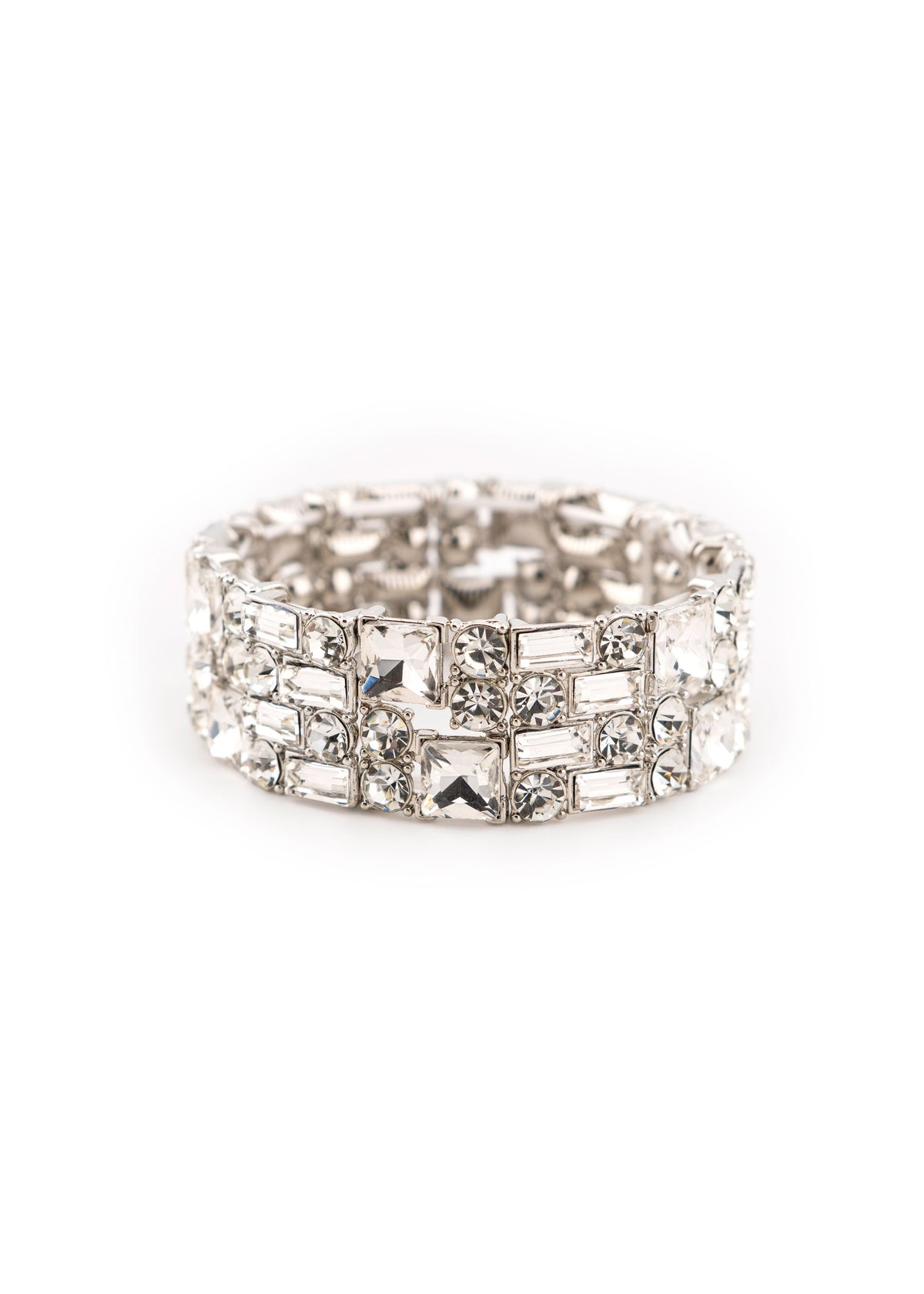 Mixed Stone Sparkle Statement Bracelet