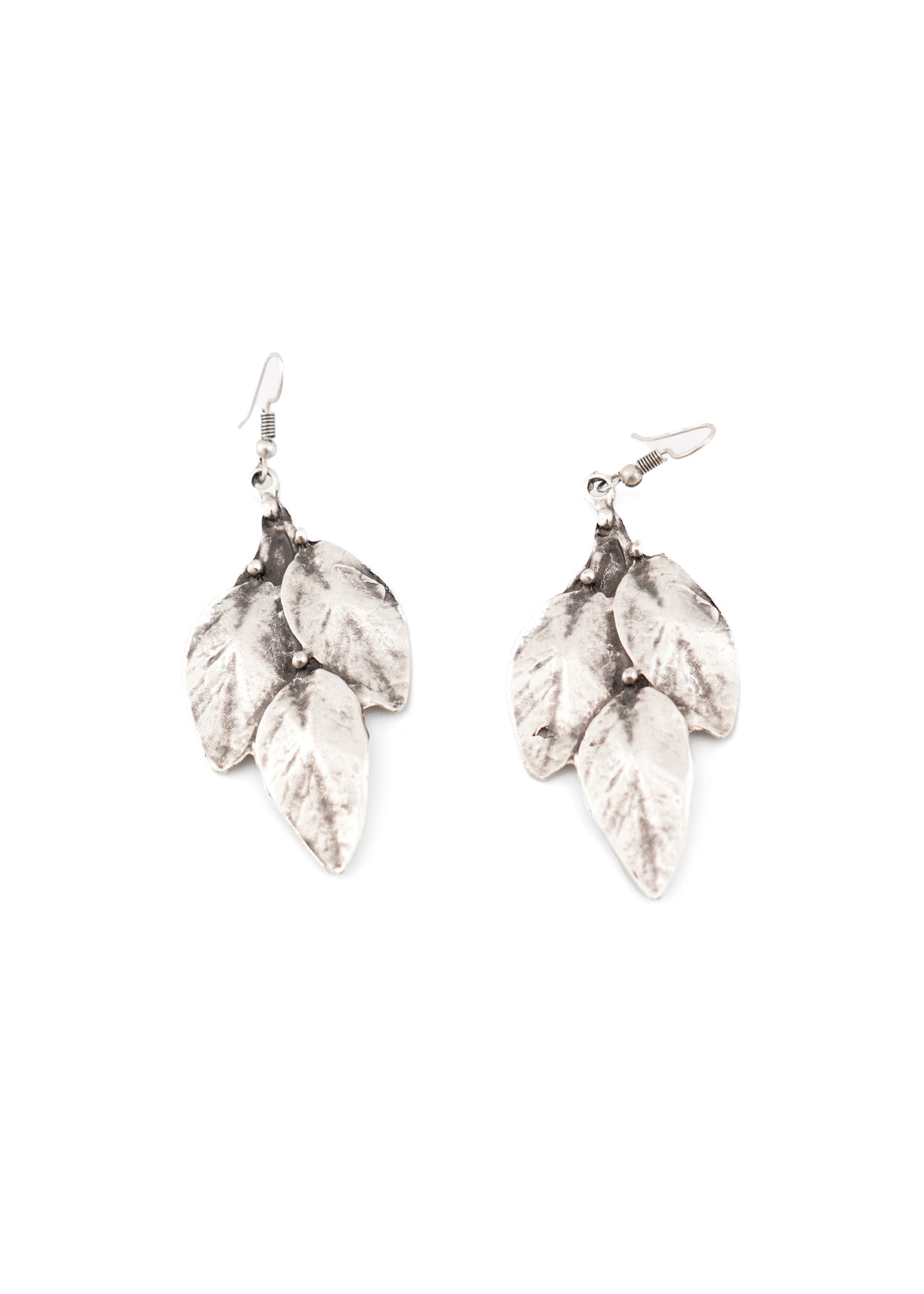 Seraglio - Silver Leaf Cascade Earrings