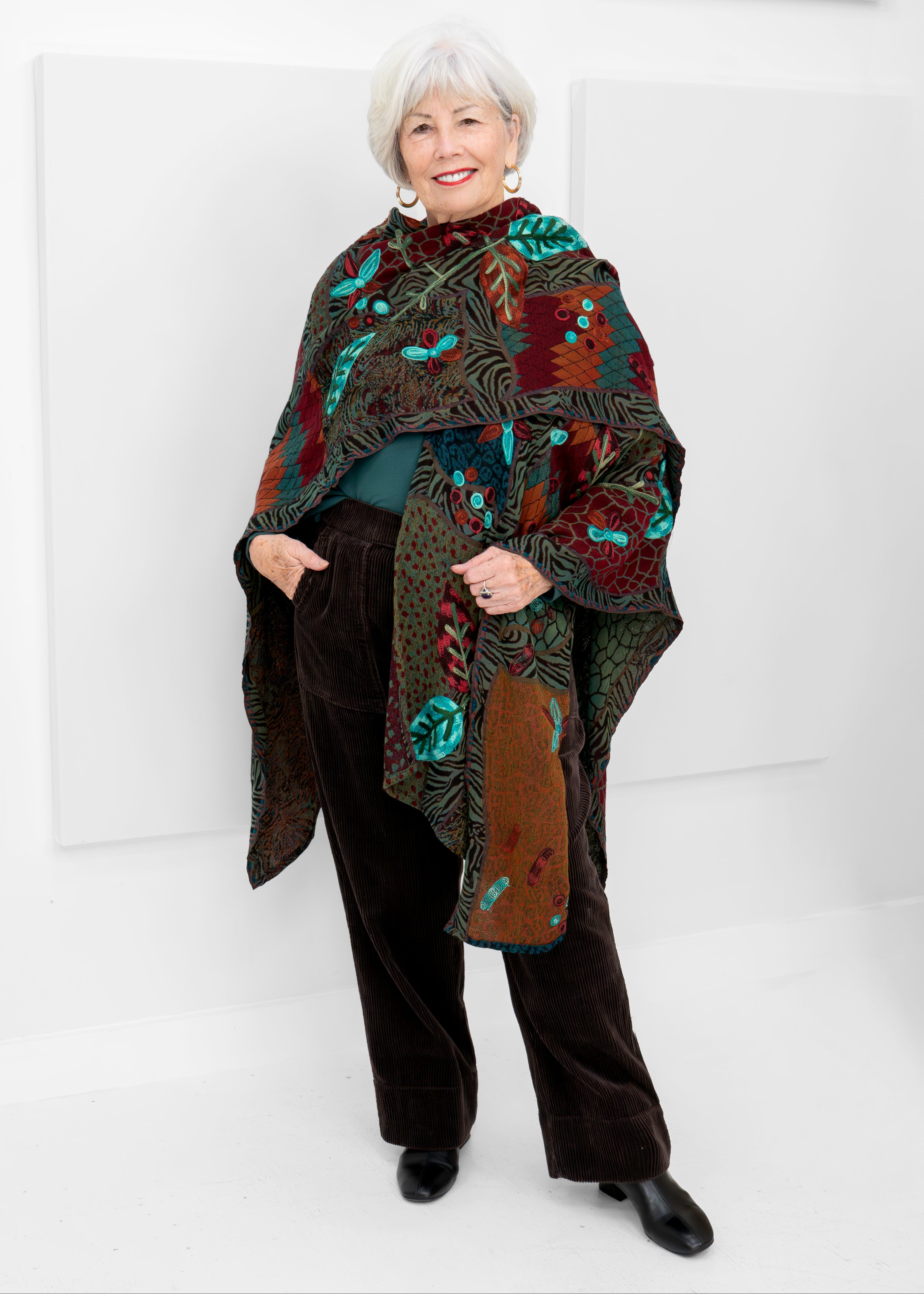 Anu - Santa Fe Embroidered Ruana – Shepherd's Fashions