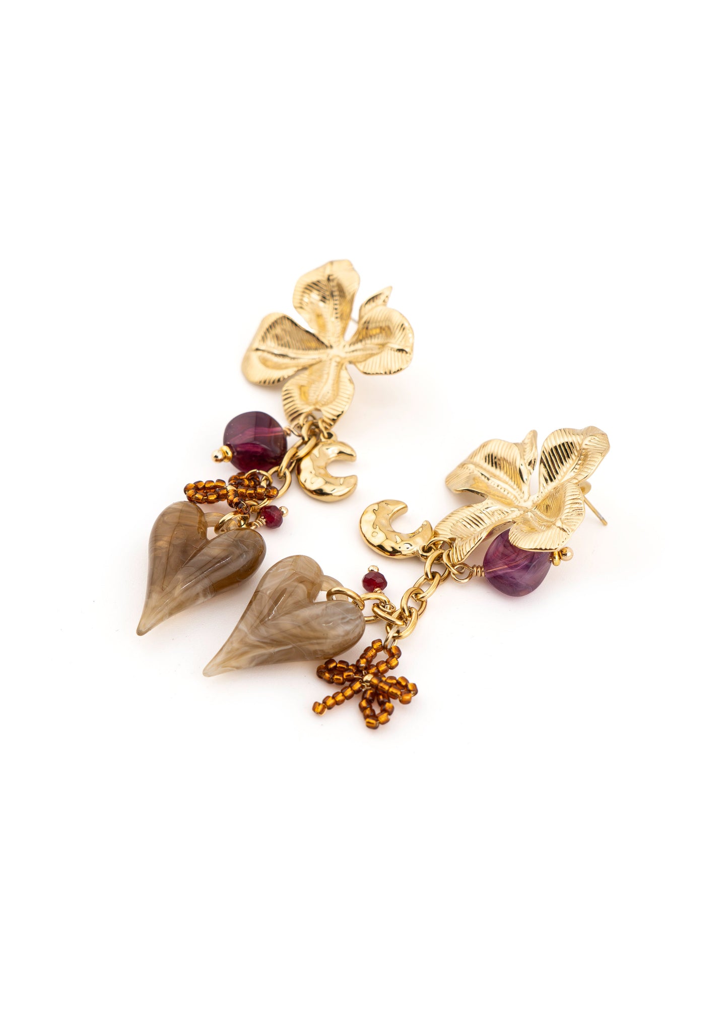 Drop Charm Earrings