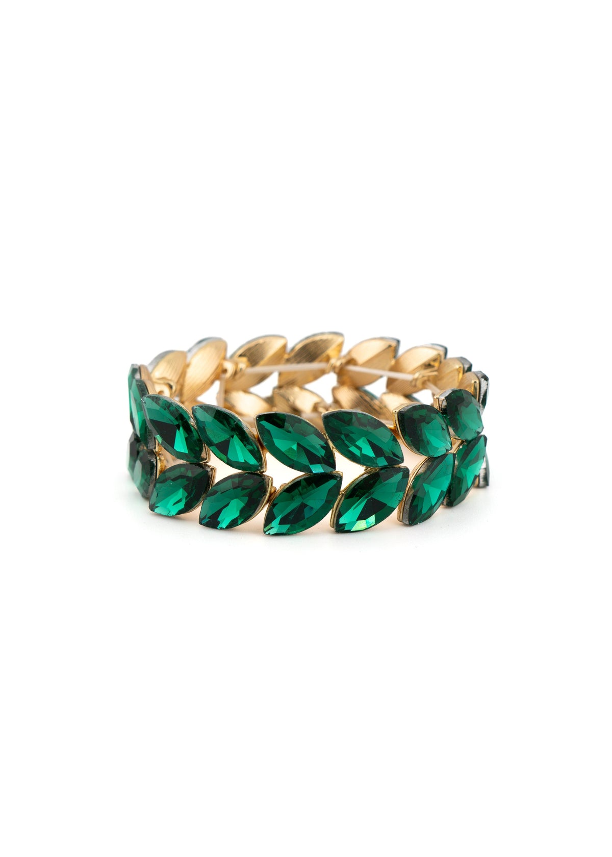 Emerald Green Stretch Statement Bracelet