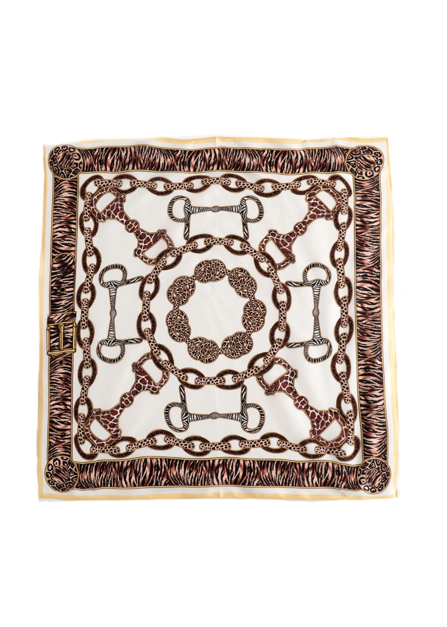 Tom & Eva - Animal Print Chain Silk Neckerchief