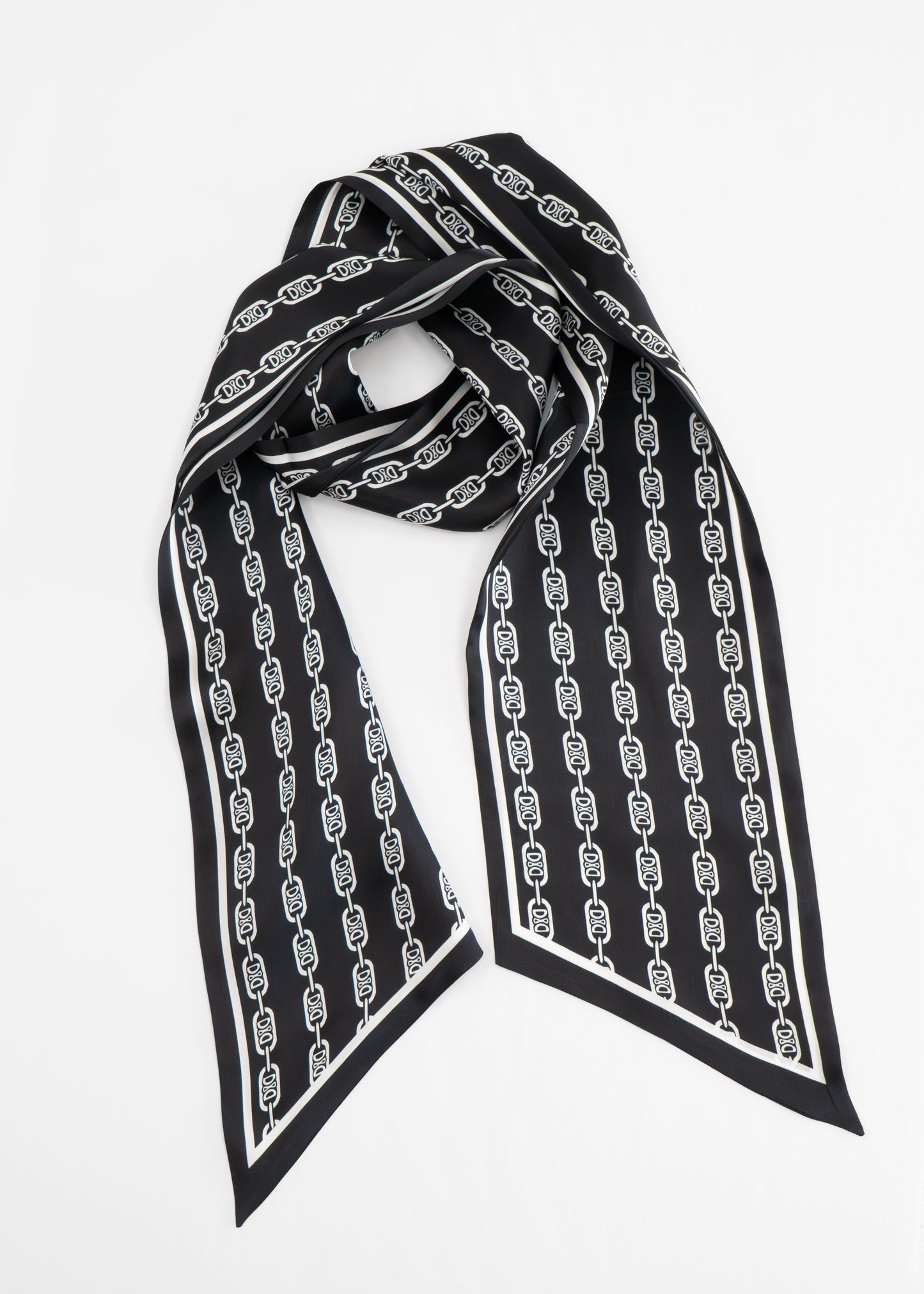 Tom & Eva - Chain Link Long Silk Scarf