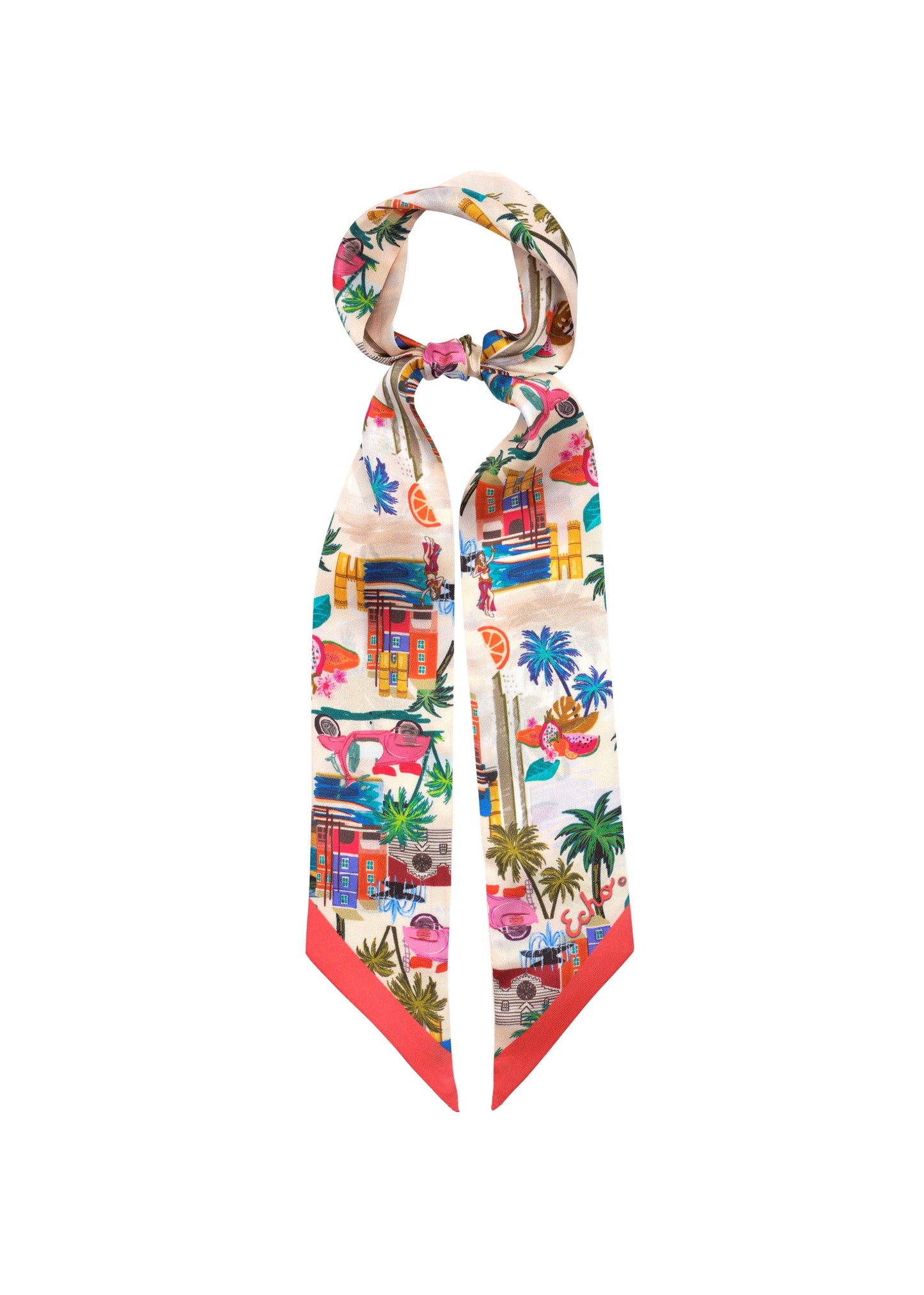 Echo - Positano Ribbon Silk Scarf