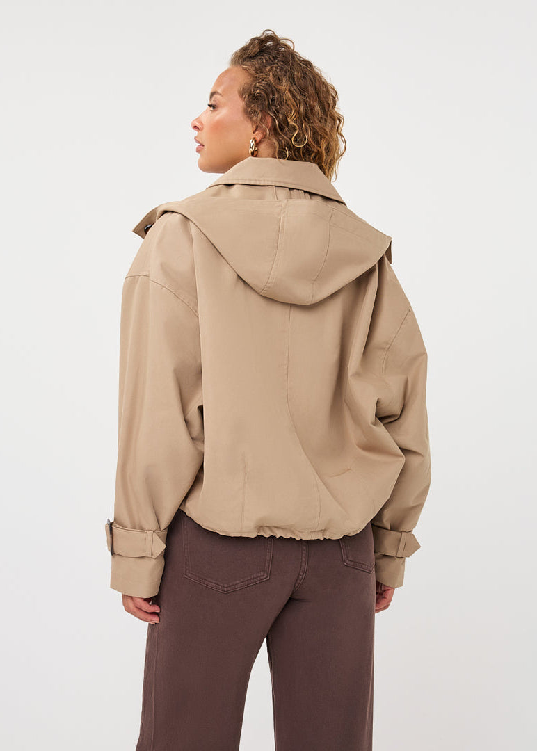 Esqualo - Short Hooded Trench Coat