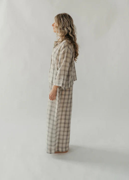 Pokoloko - Plaid Shirt Blouse with Buttons - SALE