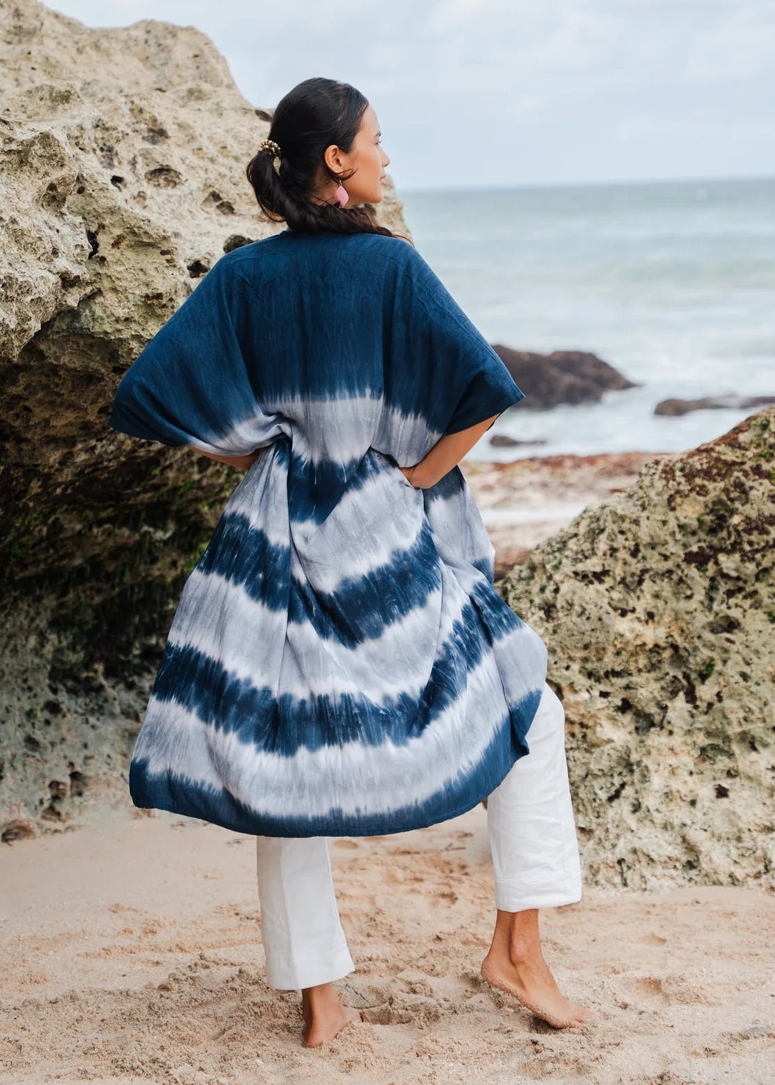 Suzie Blue - Stripey Kimono - GIFT WITH PURCHASE