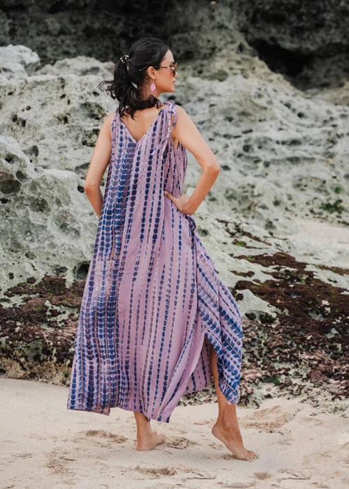 Suzie Blue - Simple Bone Tie Dye Dress - GIFT WITH PURCHASE