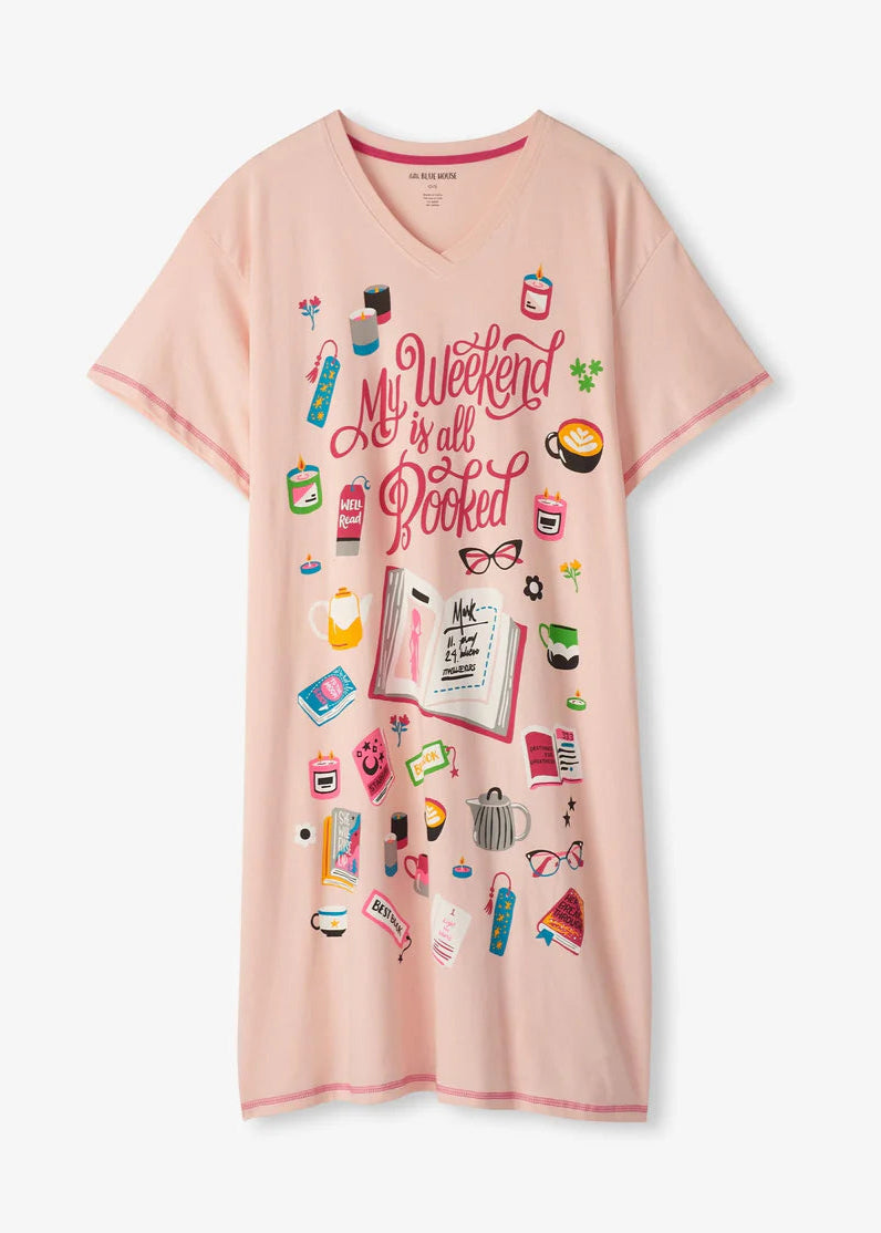 Little Blue House - My Weekend is All Booked Sleepshirt