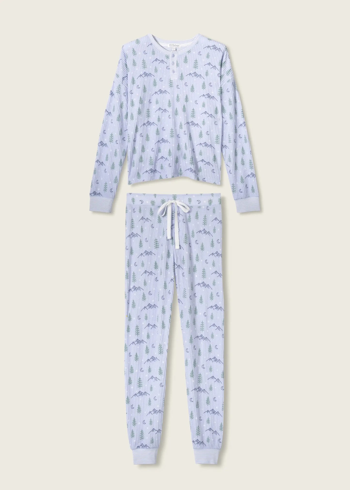 PJ Salvage - Ski Jammie Classics Mountain Dreams Print PJ Set