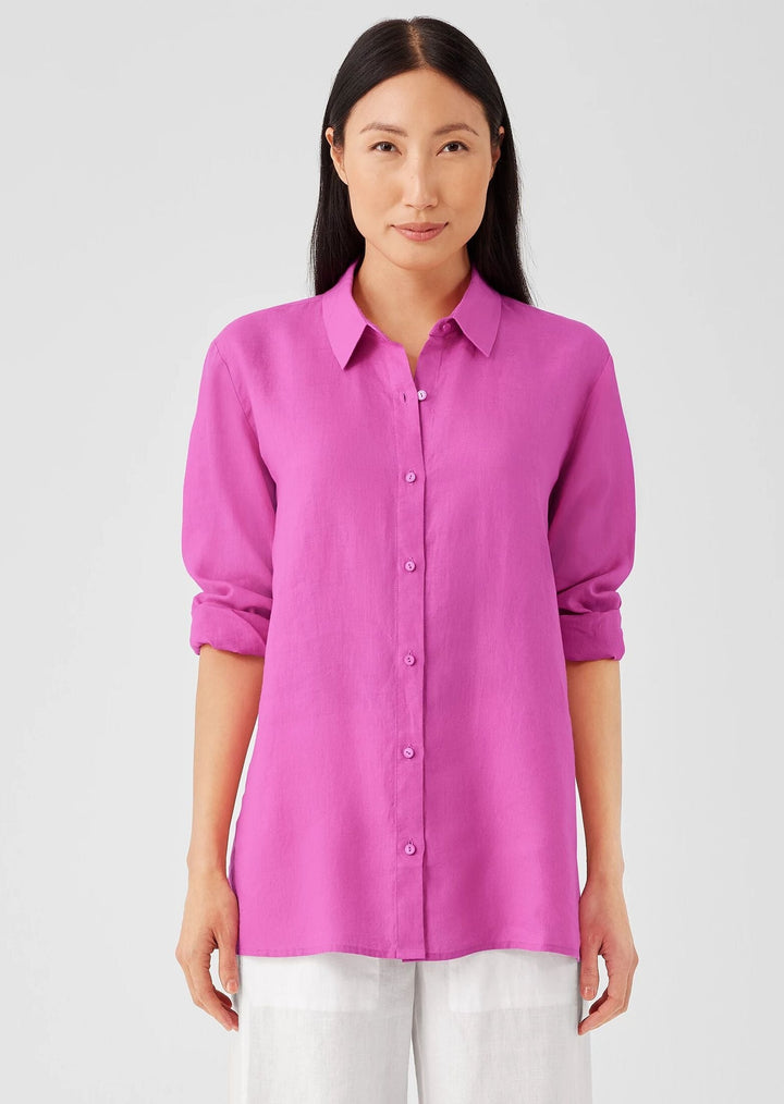 Eileen Fisher - Organic Handkerchief Linen Classic Collar Shirt