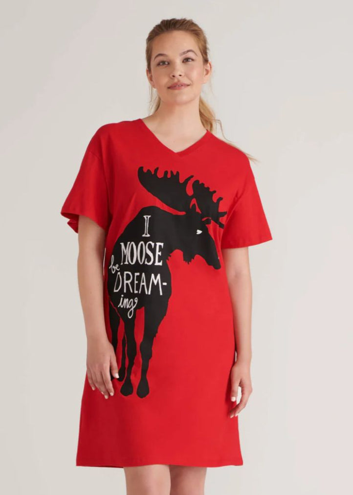 Little Blue House - Red Moose Be Dreaming Women's Sleepshirt