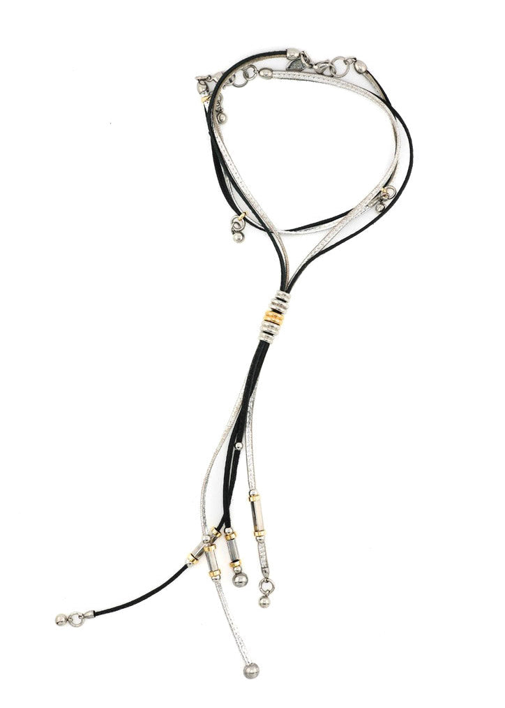 Design Fixation - Shapeshifter 2 in 1 Necklace & Bracelet Mixed Metal