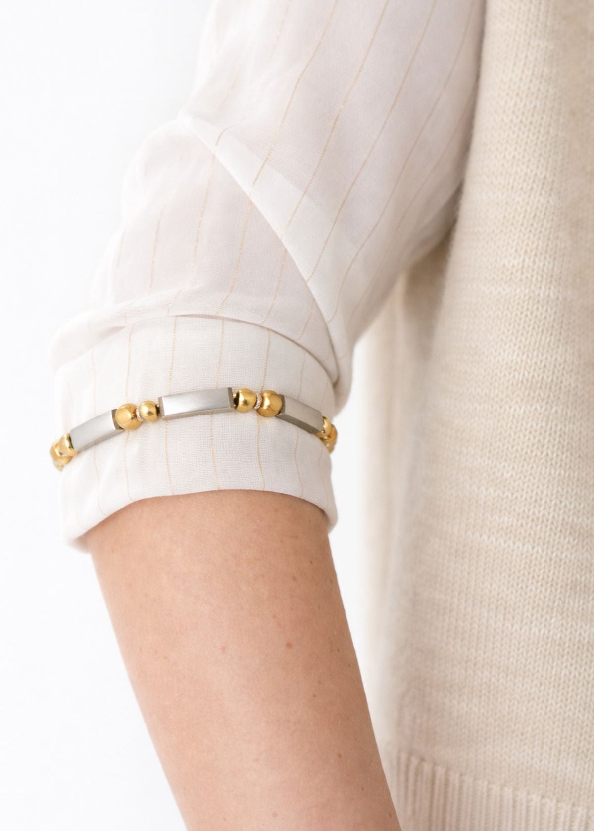 Design Fixation - Bracelet/Cuff/Hair Elastic Set Mixed Metal