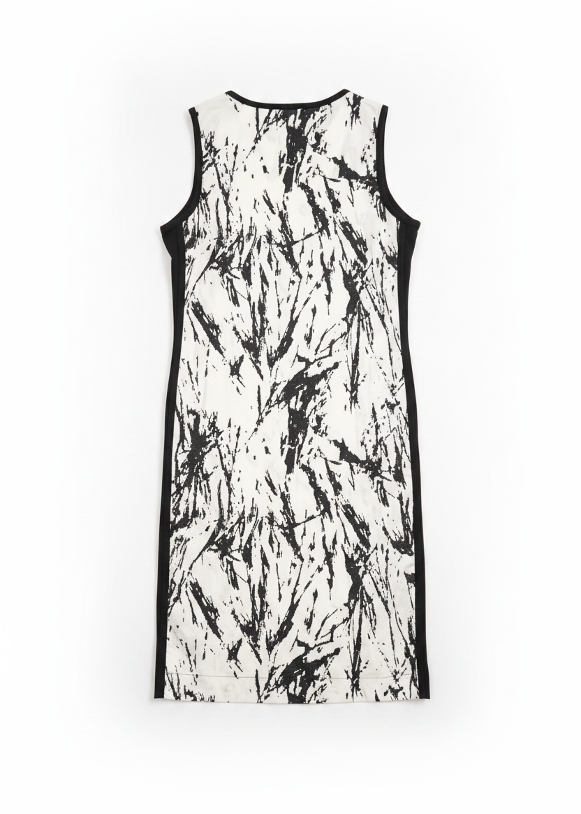 Spanner - Jacquard Cotton-Linen Dress With Solid Side Panel - SALE