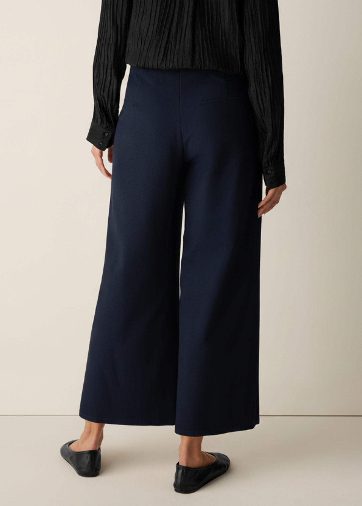 Eileen Fisher - Washable Stretch Crepe Wide-Leg Pant