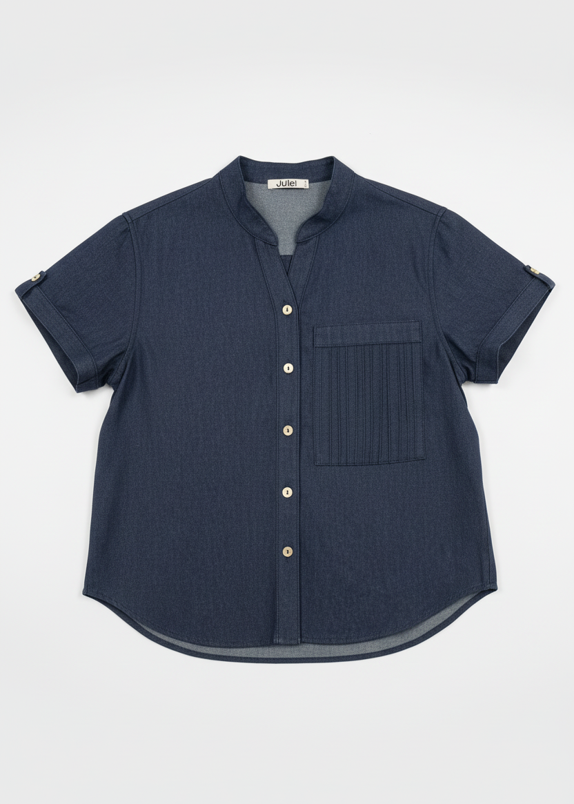 Julei - Jasmine Short-sleeved Denim Shirt
