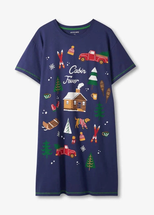 Little Blue House - Winter Cabin Sleepshirt