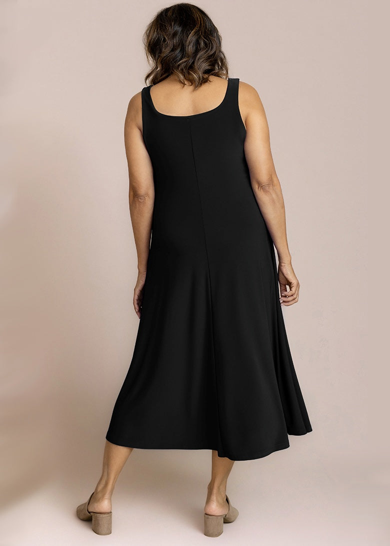 Sympli - Square Neck Fit and Flare Dress