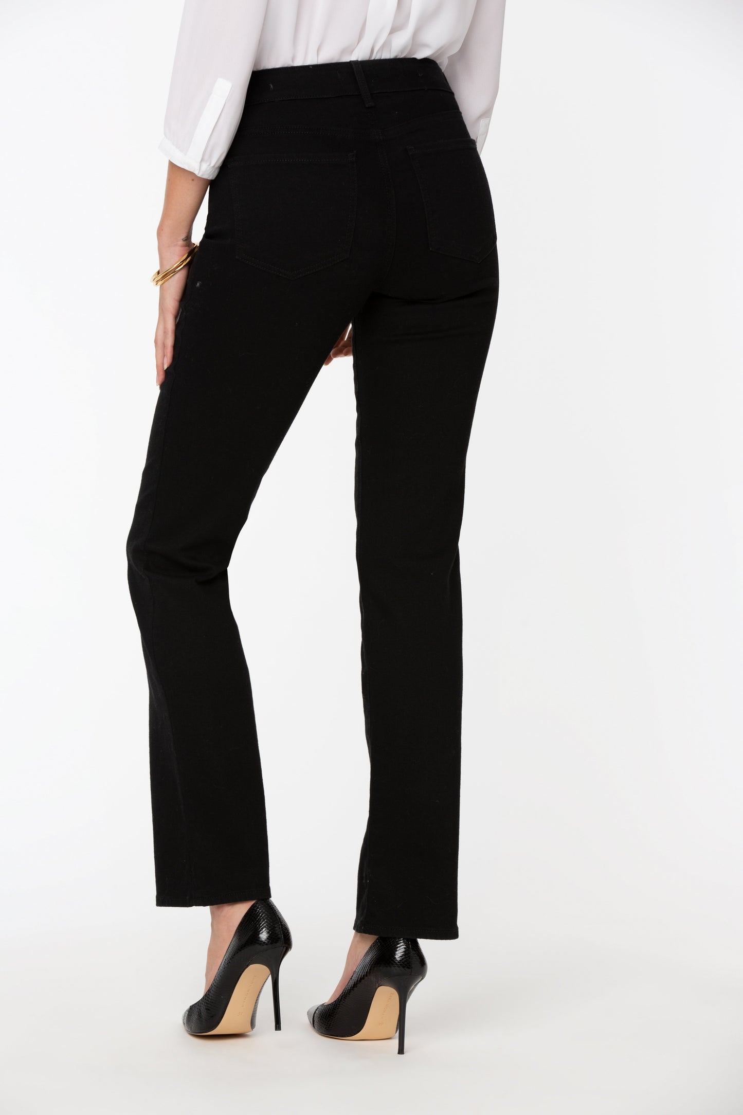 NYDJ - Marilyn Straight Jeans - Black - PETITE