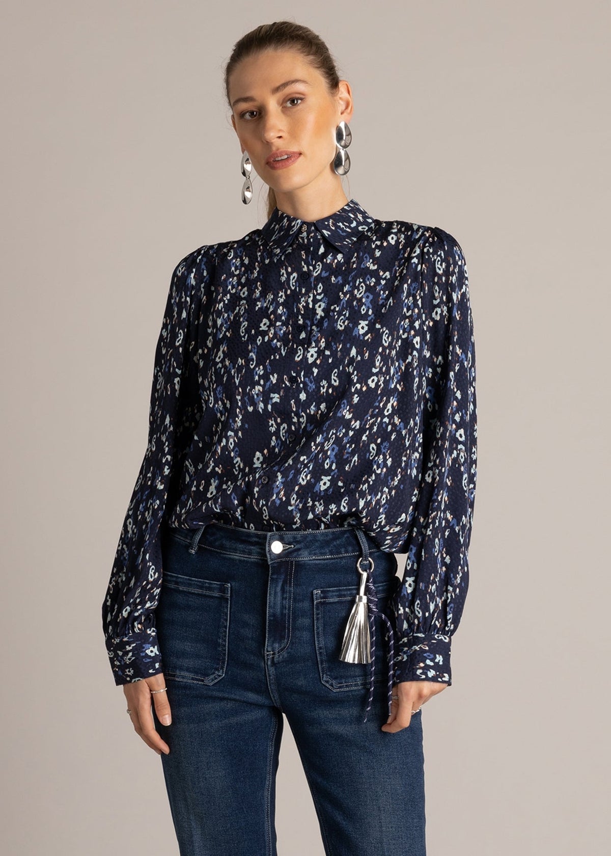 Yest - Ussia Dark Blue Blouse