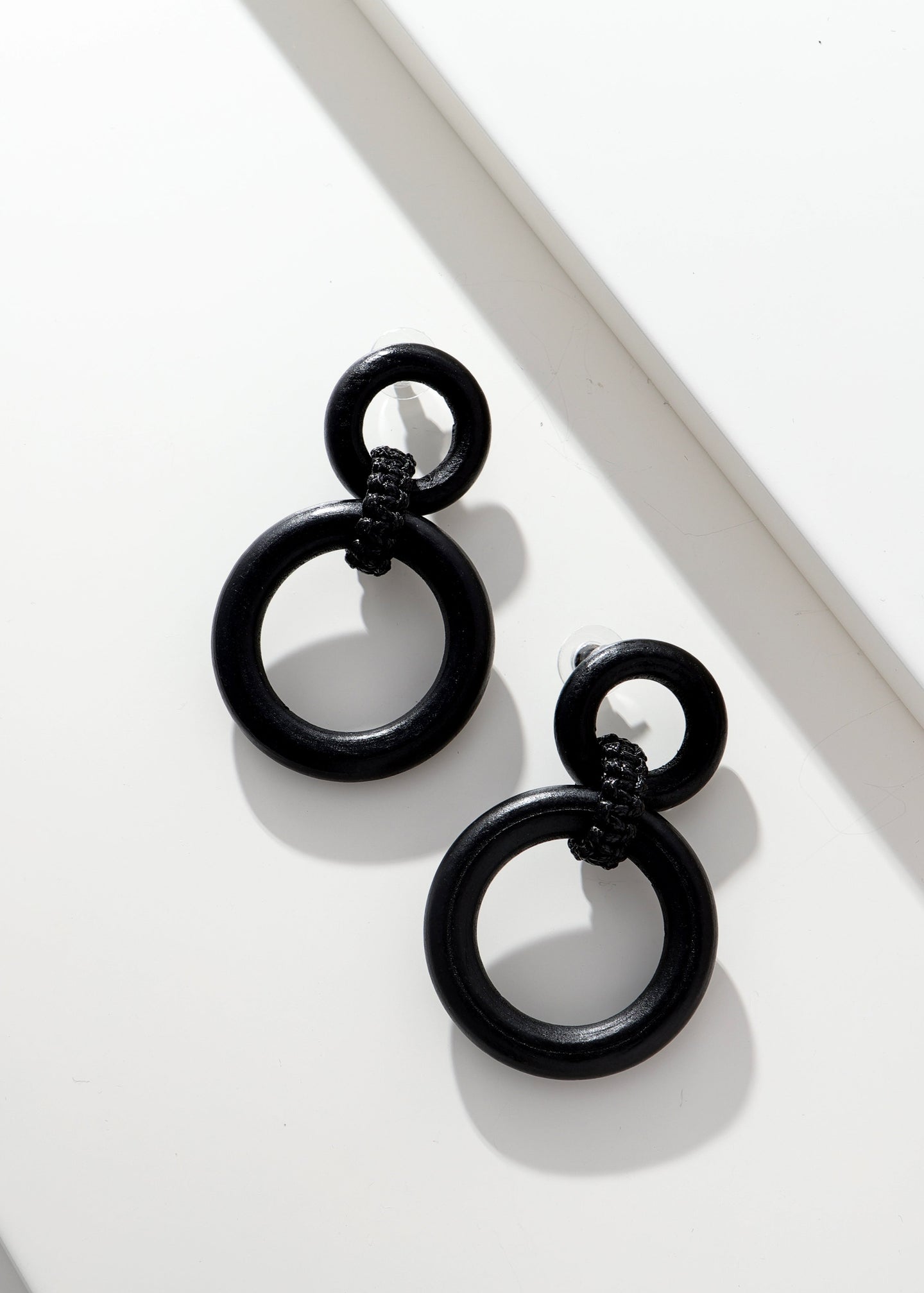 Merx - Circular Link Wood Earrings