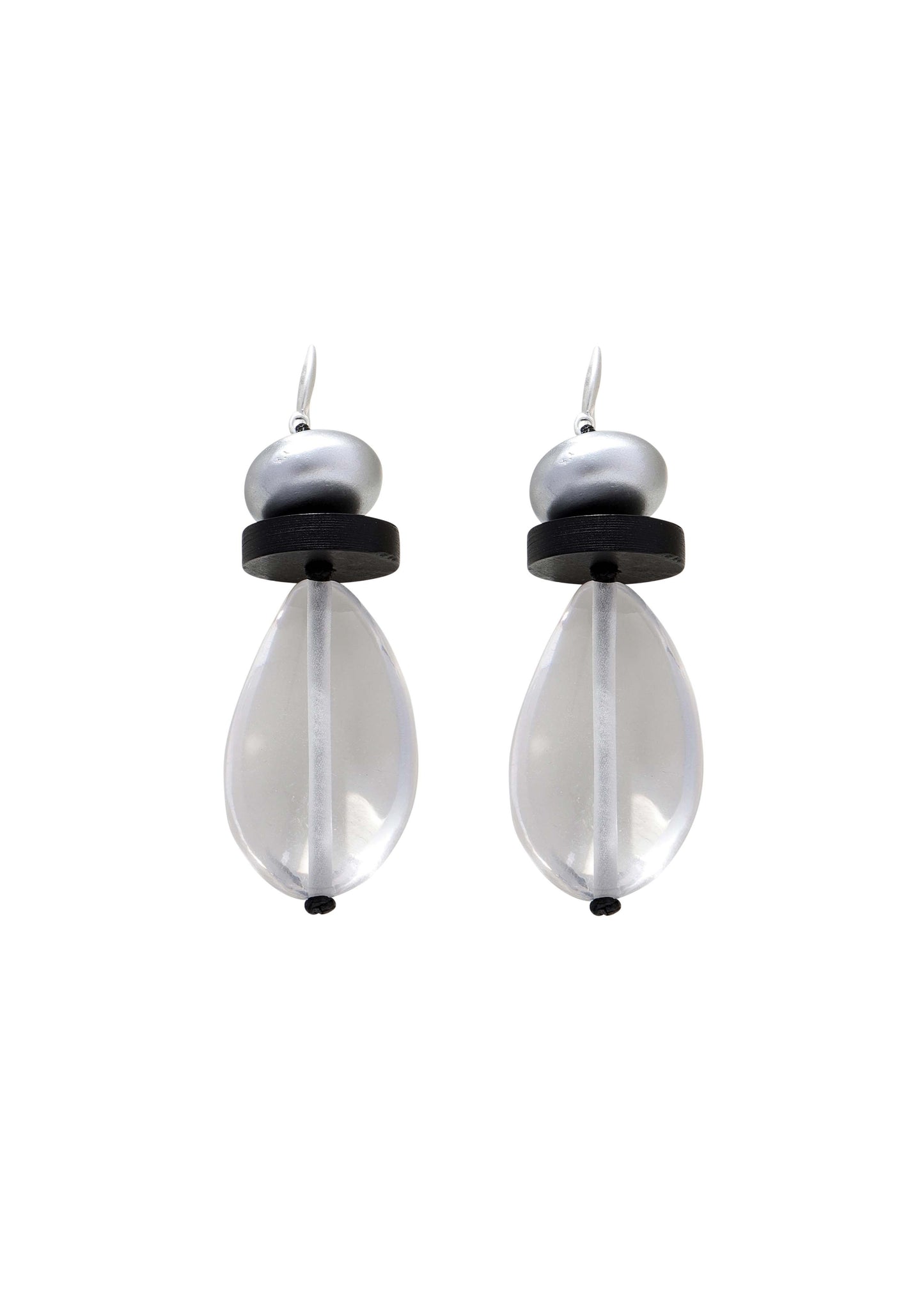 Merx - Layered Clear Teardrop Earrings