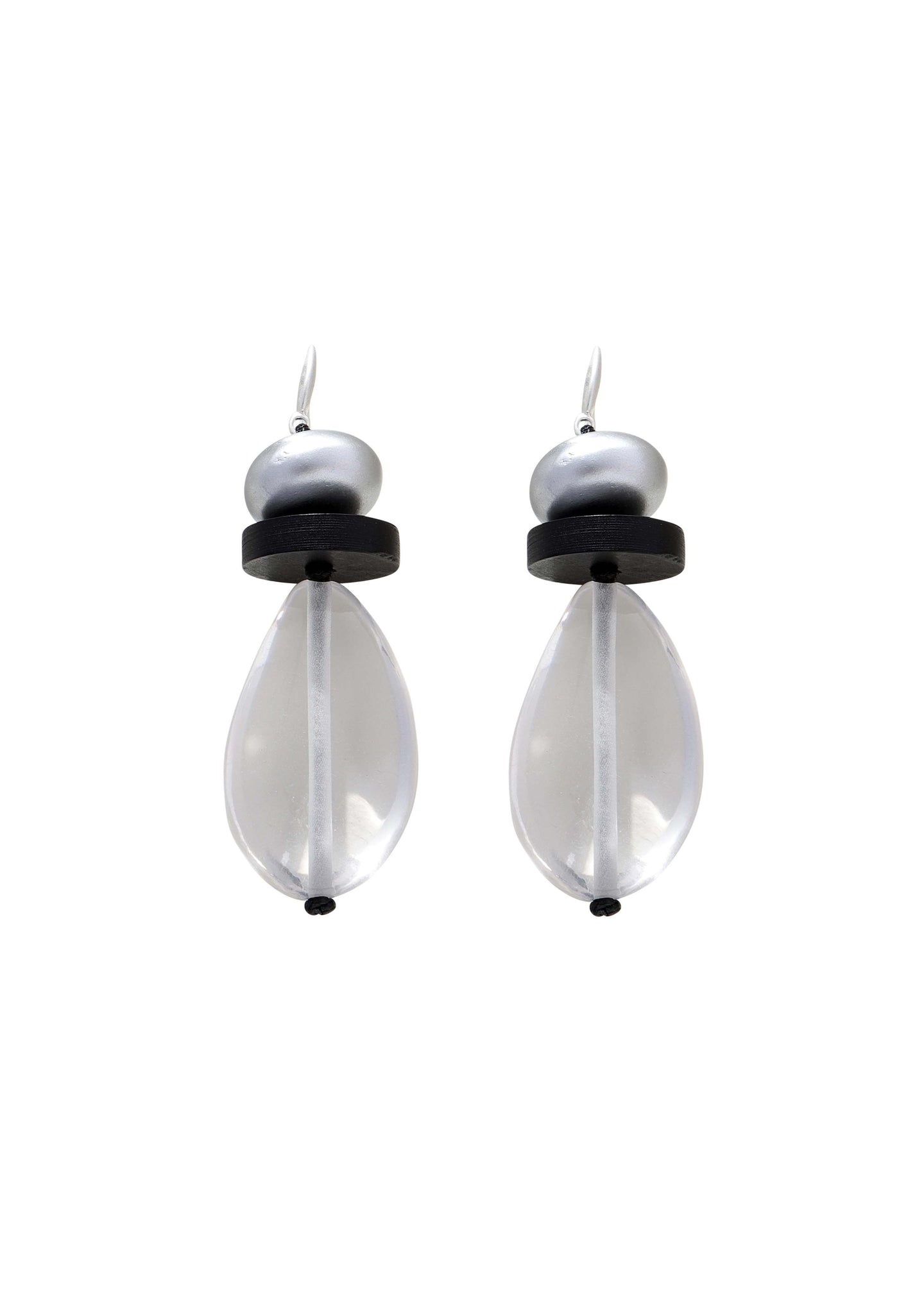 Merx - Layered Clear Teardrop Earrings