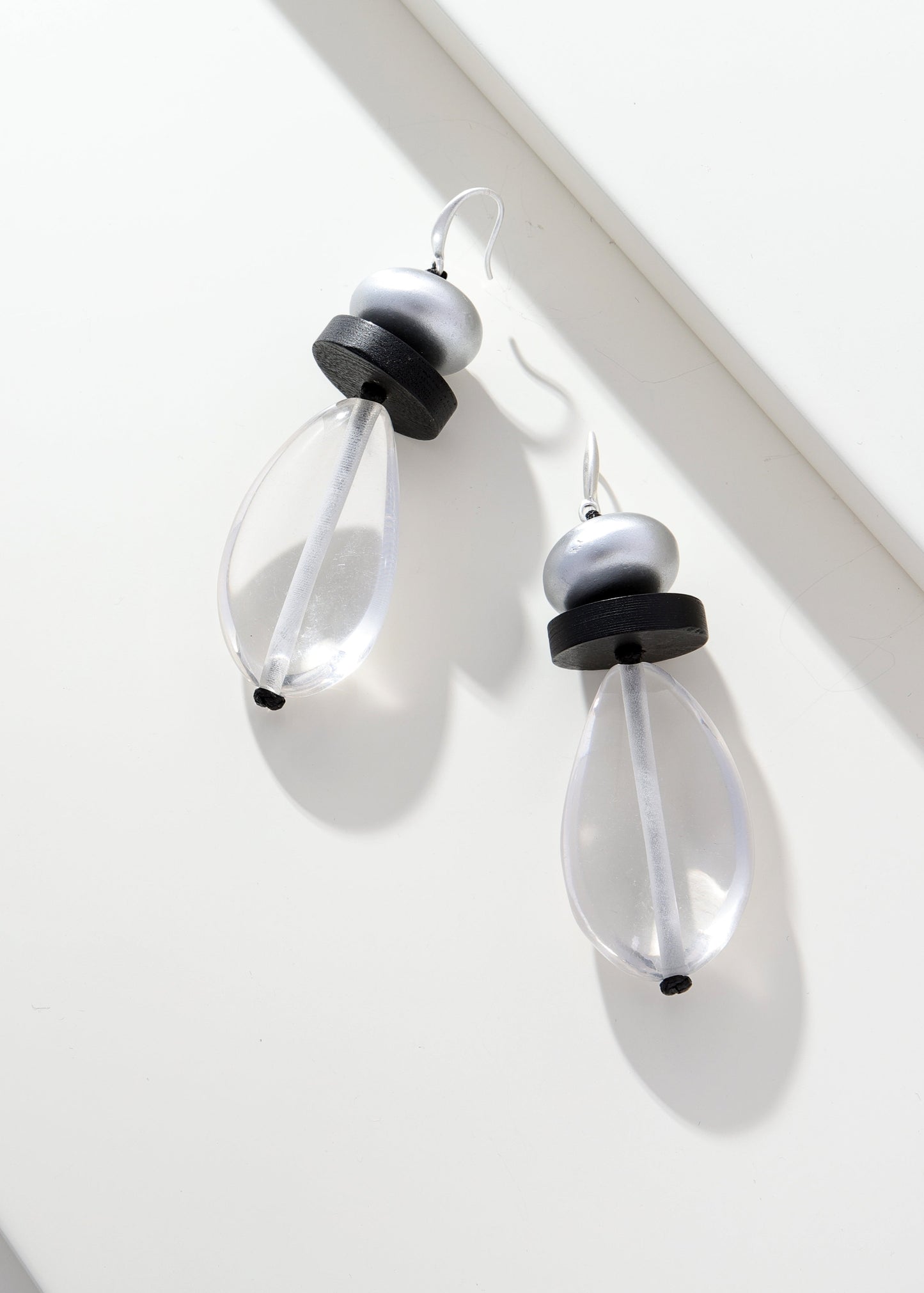 Merx - Layered Clear Teardrop Earrings