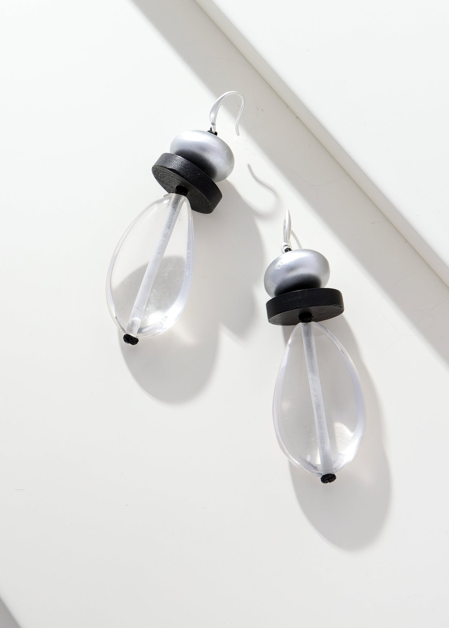 Merx - Layered Clear Teardrop Earrings