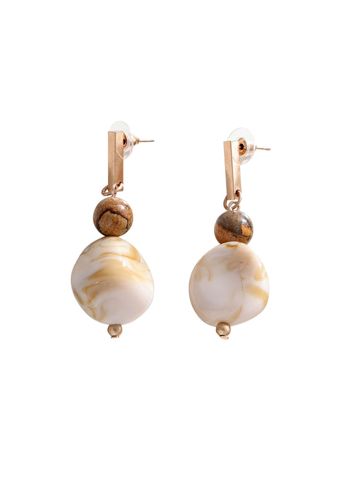 Merx - Marble Stone Drop Earrings