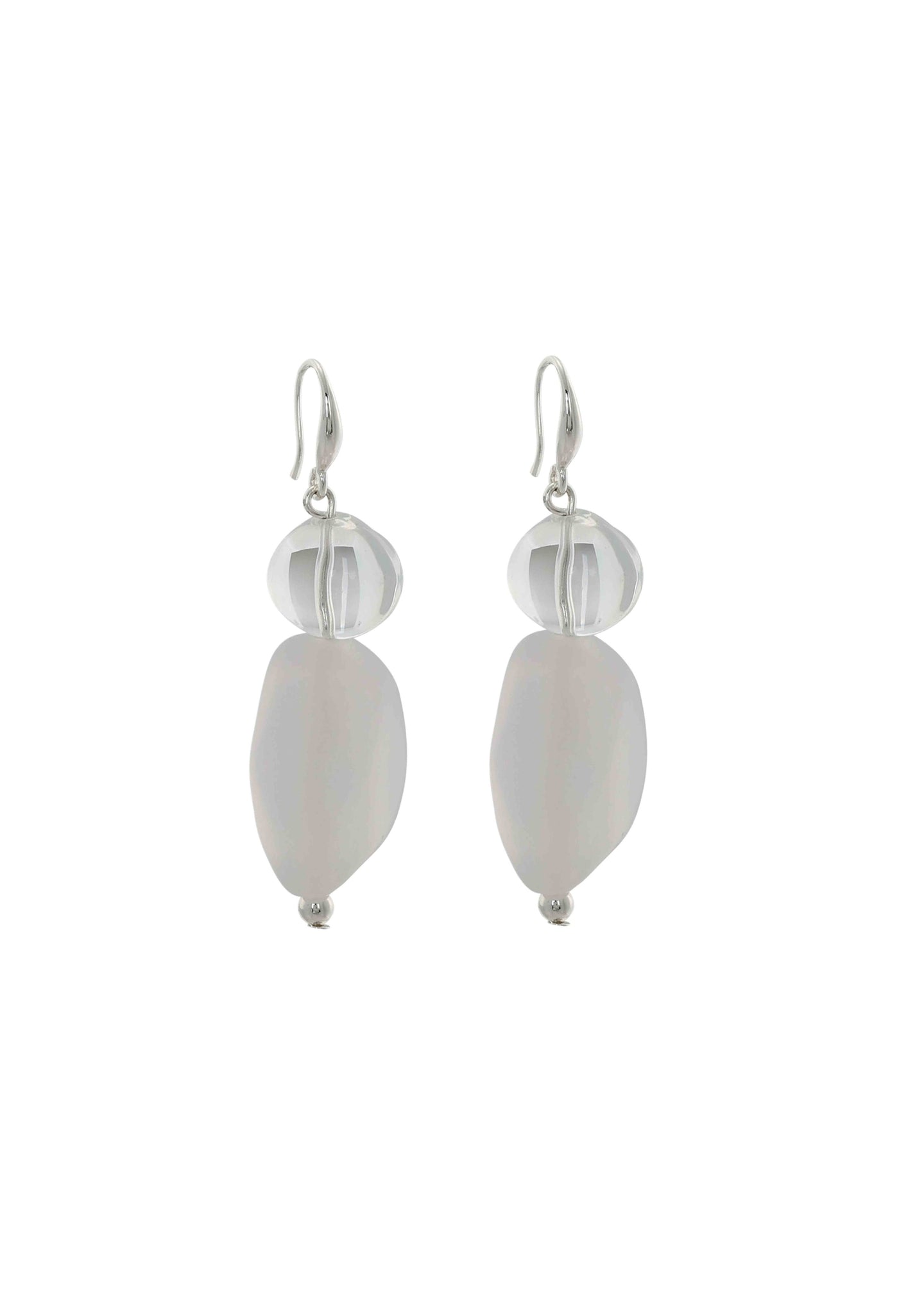 Merx - Frosted Bead Drop Earrings
