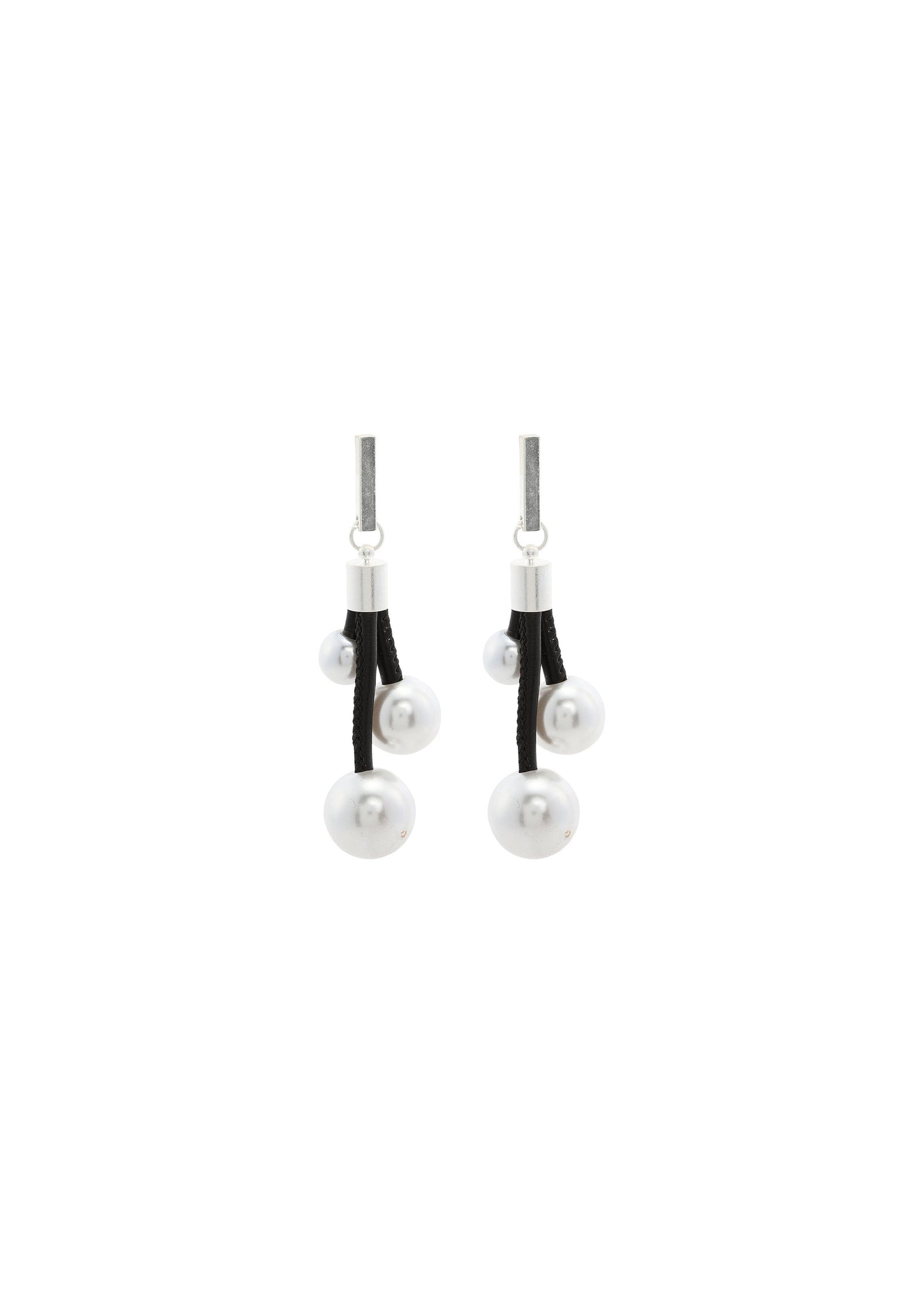 Merx - Tiered Pearl Cord Drop Earrings
