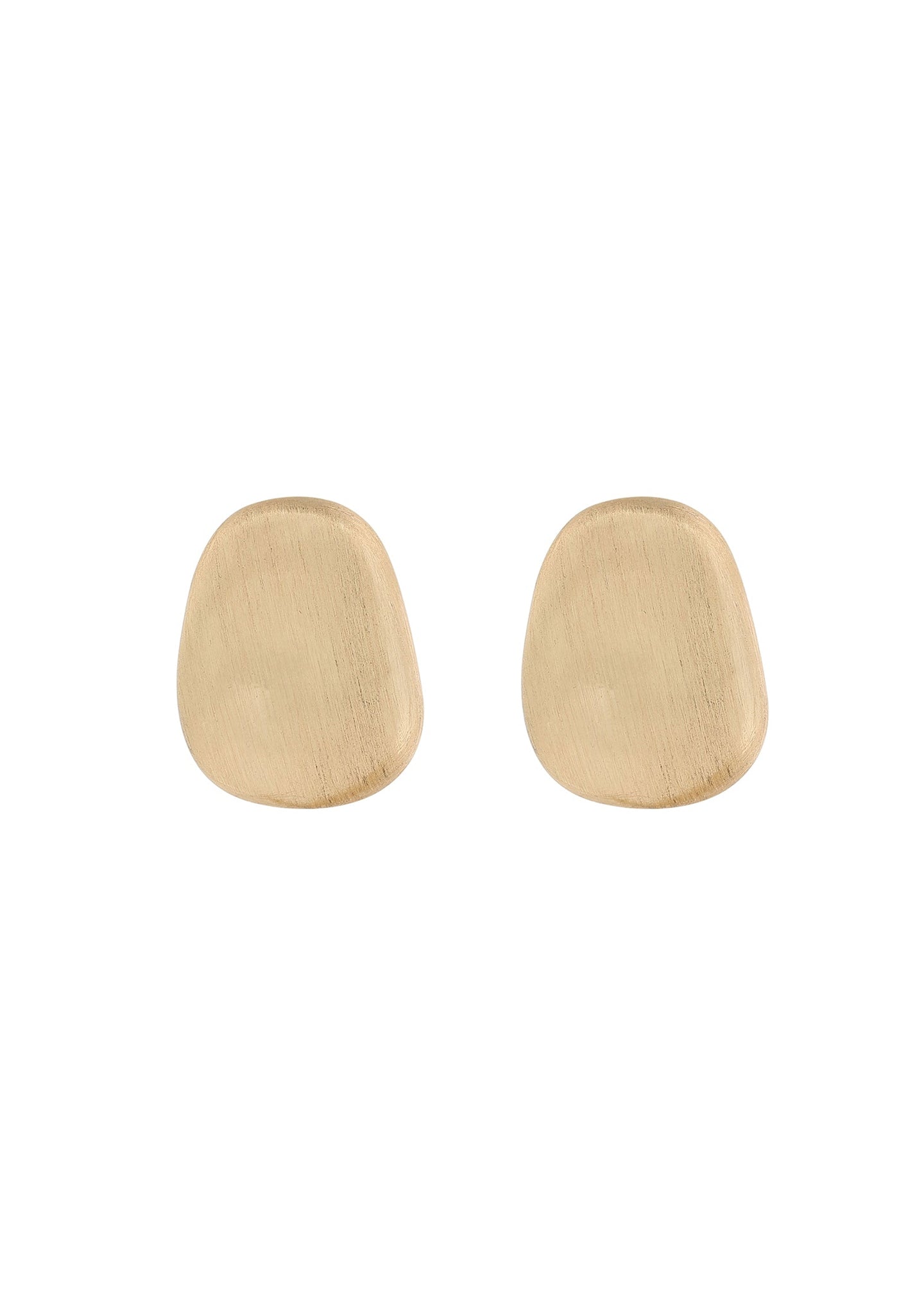 Merx - Organic Brushed Pebble Stud Earrings