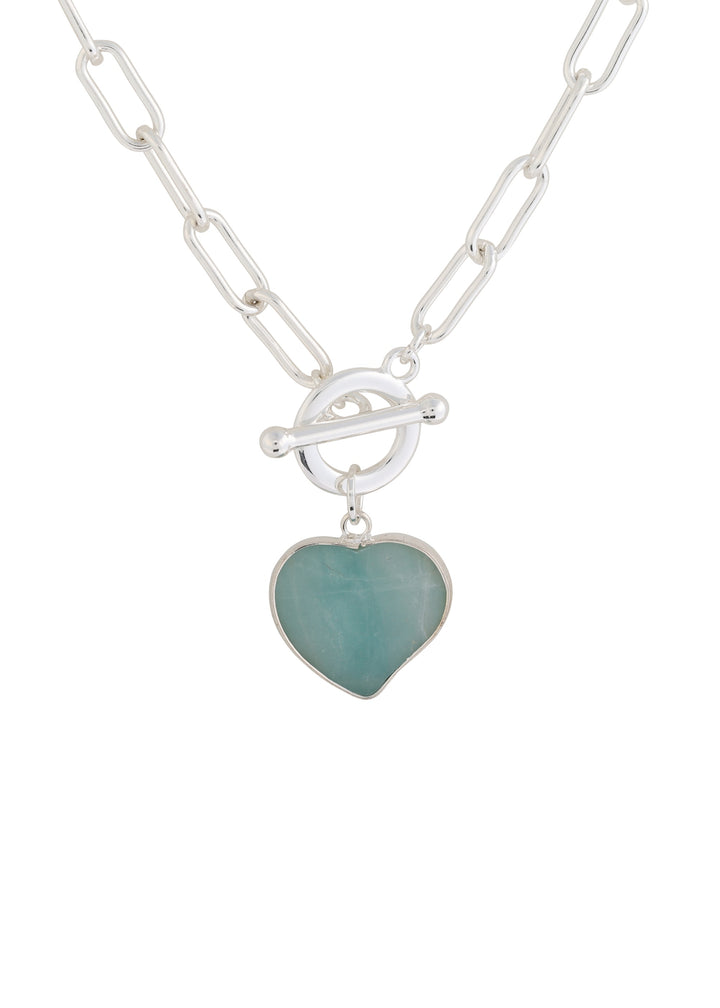 Merx - Amazonite Heart Necklace