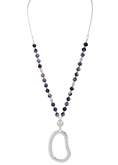Merx - Semi-Precious Stone and Pendant Necklace