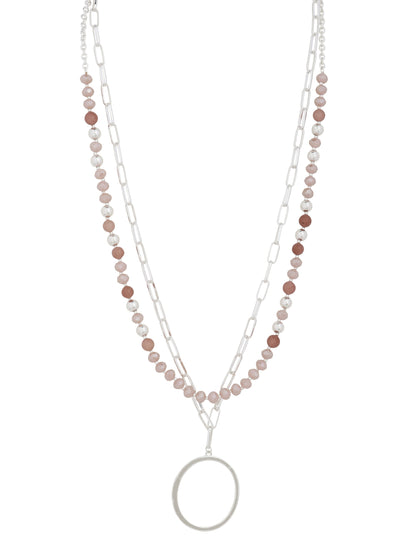 Merx - Layered Necklace with Circle Pendant