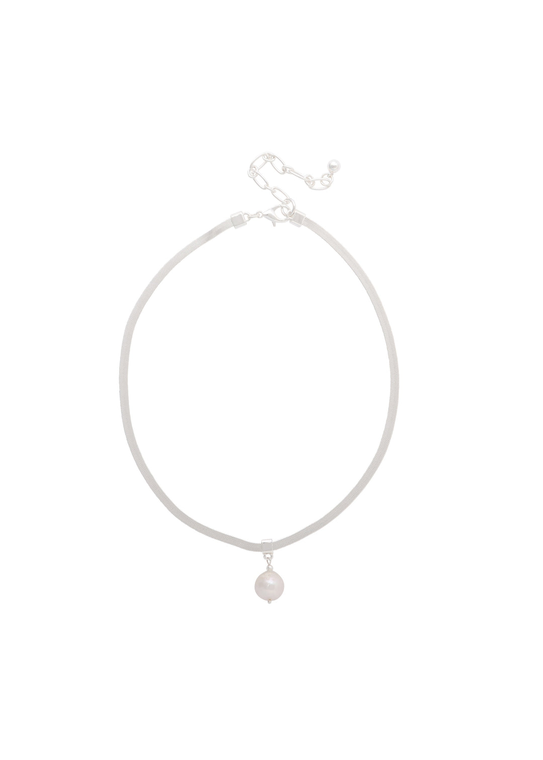 Merx - Snake Chain Pearl Necklace