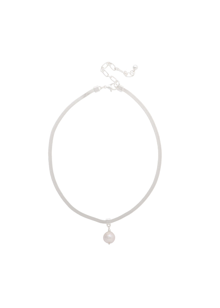 Merx - Snake Chain Pearl Necklace