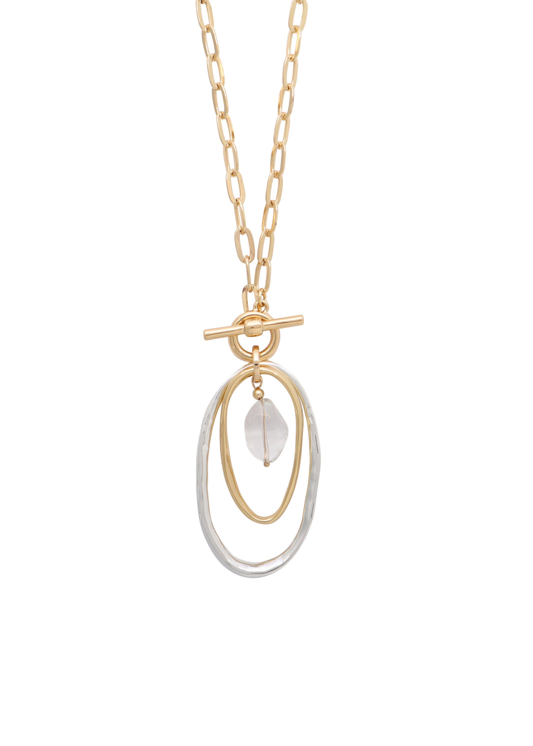 Merx -Two Tone Oval Necklace