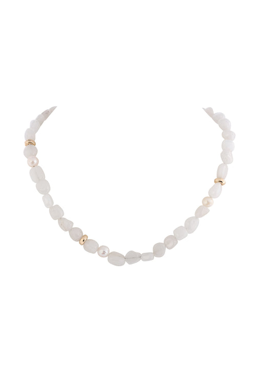 Merx -White Agate Necklace