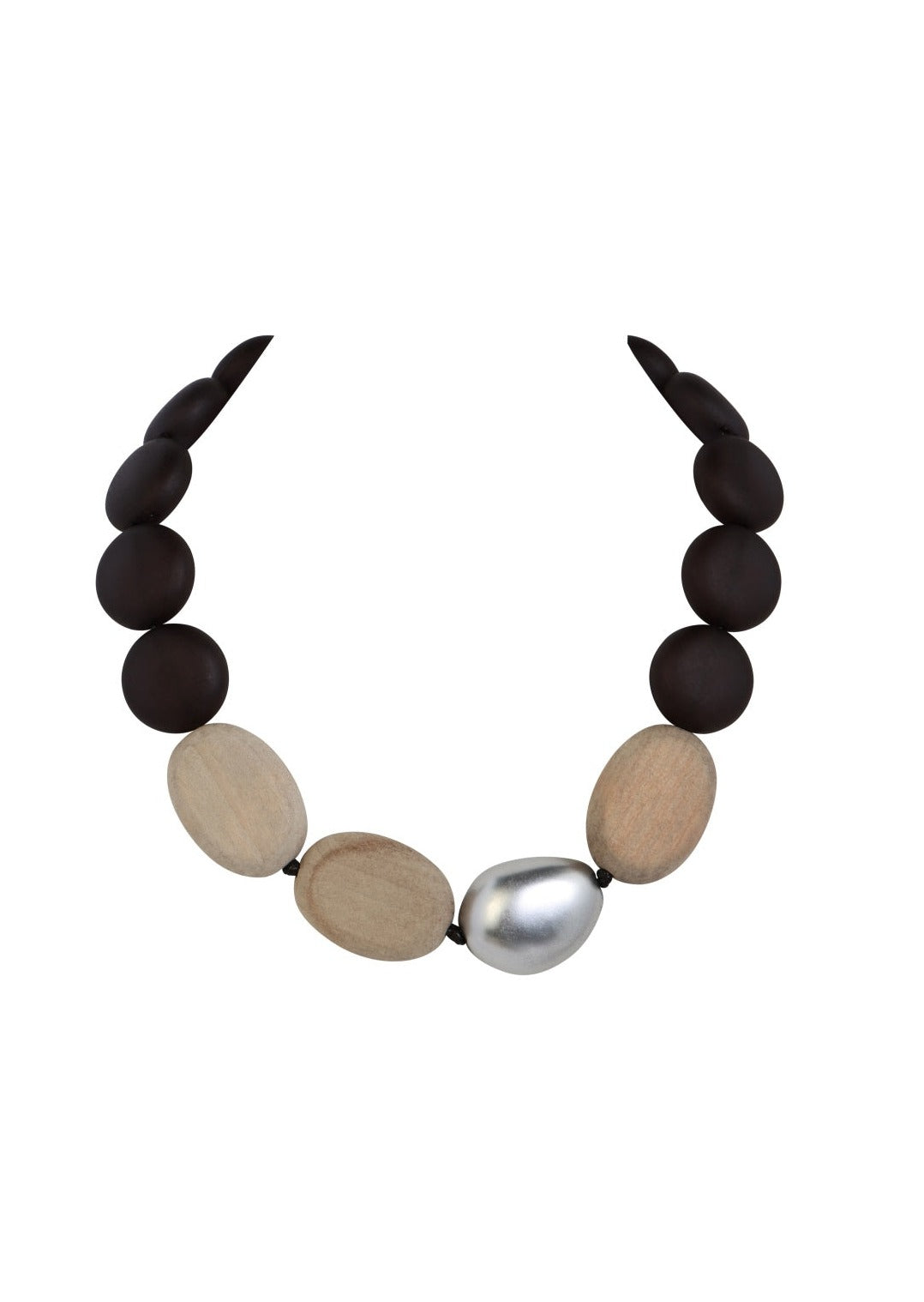 Merx - Metallic Pebble Necklace