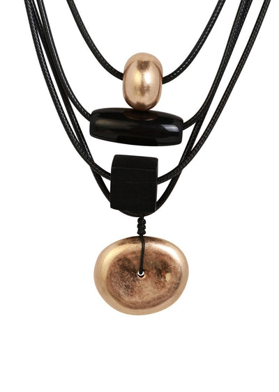 Merx - Layered Stone Drop Necklace