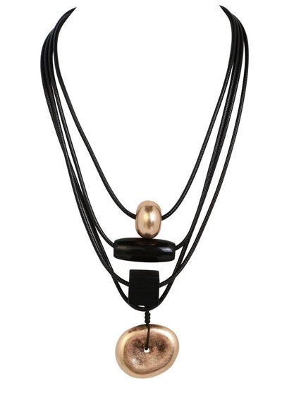 Merx - Layered Stone Drop Necklace