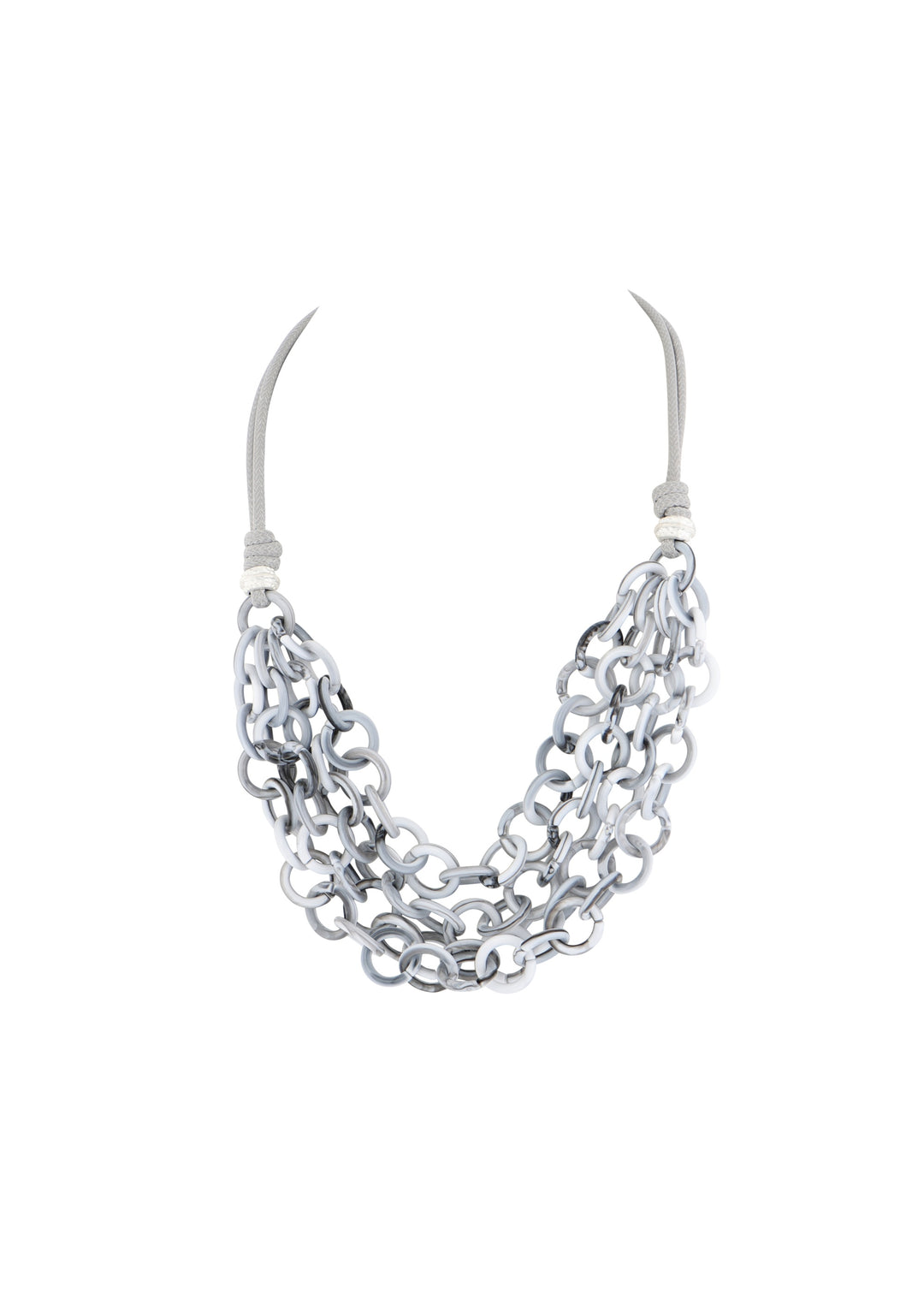 Merx - Merx - Grey Chainmail Layered Necklace