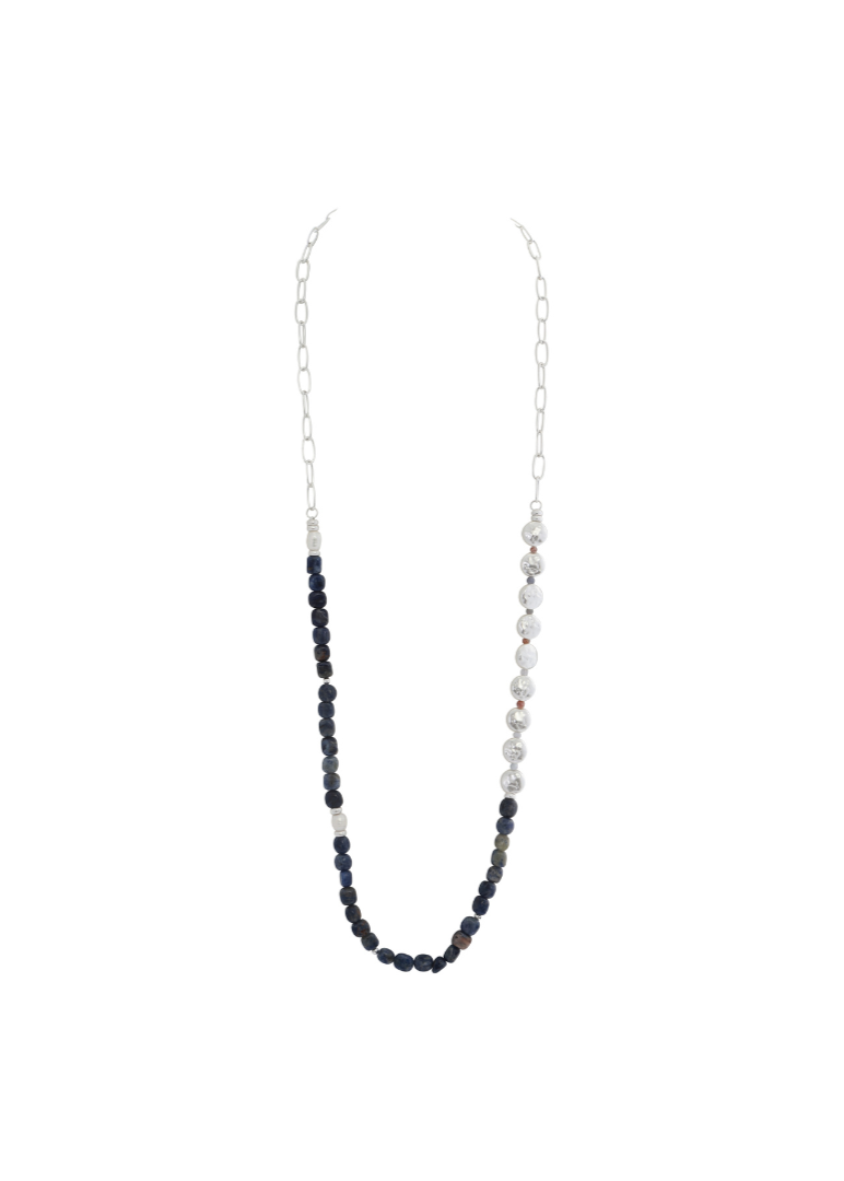 Merx - Navy Mix 2-in-1 Long Necklace