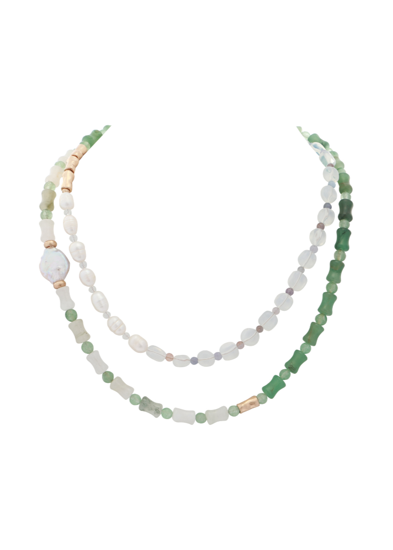 Merx - Jade Mix 2-in-1 Long Necklace