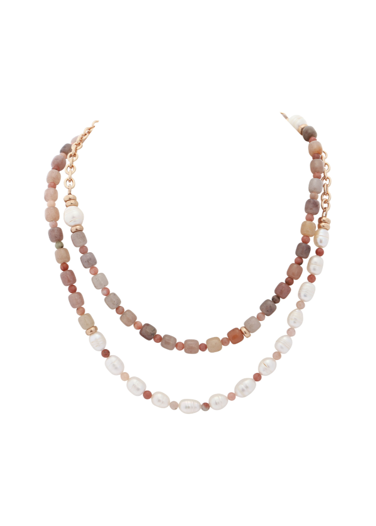 Merx - Orange Mix 2-in-1 Long Necklace